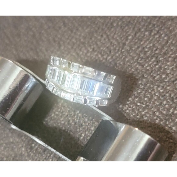 Ross Simons Dazzling CZ Ring Wedding Anniversary Exquisite 925 Sterling approx10 - Picture 3 of 13